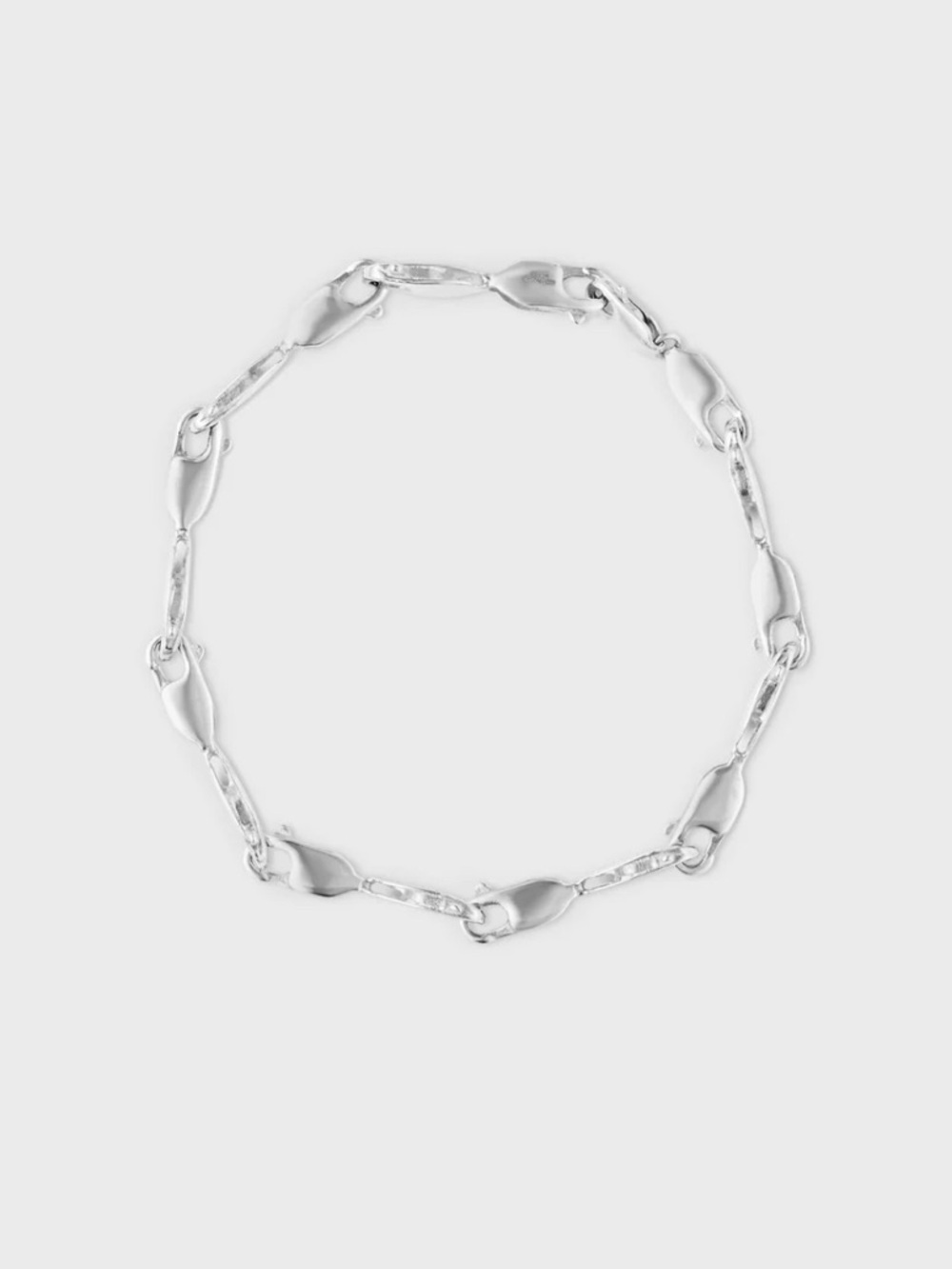 Kith Bleue Burnham Impressions Lobster Clasp Bracelet Solid Sterling Silver